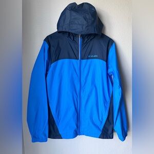Columbia Boys Blue Glennaker Rain Jacket Size XL 18/20
